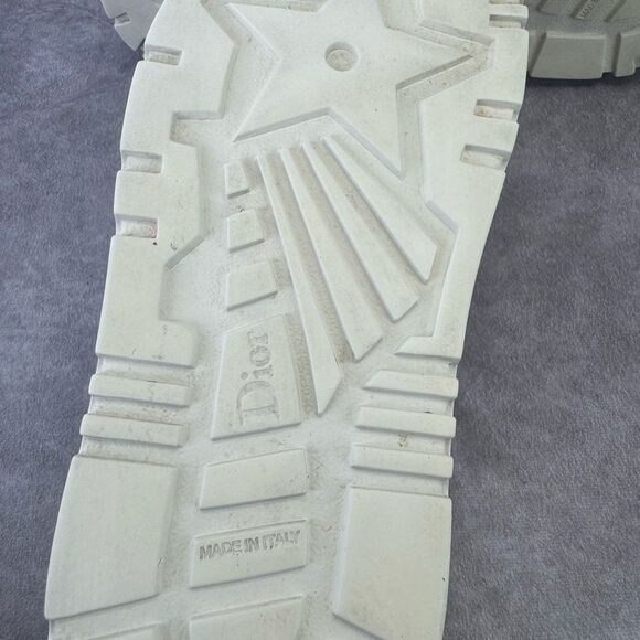 Authentic Dior Dioract Off White Sandals Gold Logo 39.5 - Picture 13 of 16